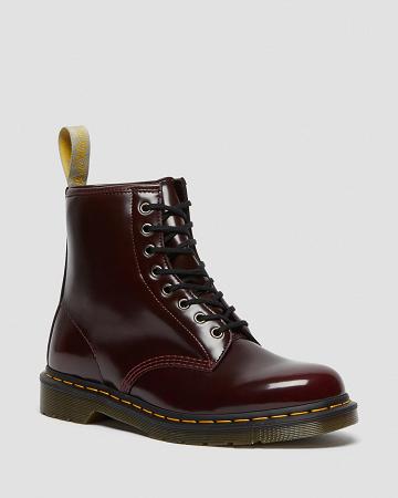 Dr Martens Vegan 1460 Veterlaarzen Dames Roze Rood | NL 55PJJ